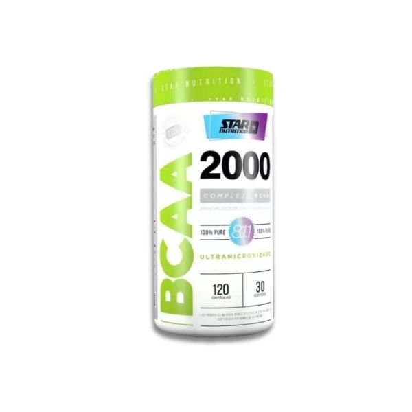 Bcaa 2000 X 120 Caps Star Nutrition Aminoácidos Ramificados Sabor Sin sabor