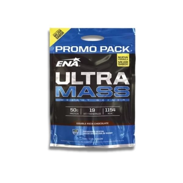 ENA Sport Ultra Mass Ganador De Peso Y Masa X3kg Sabor Chocolate