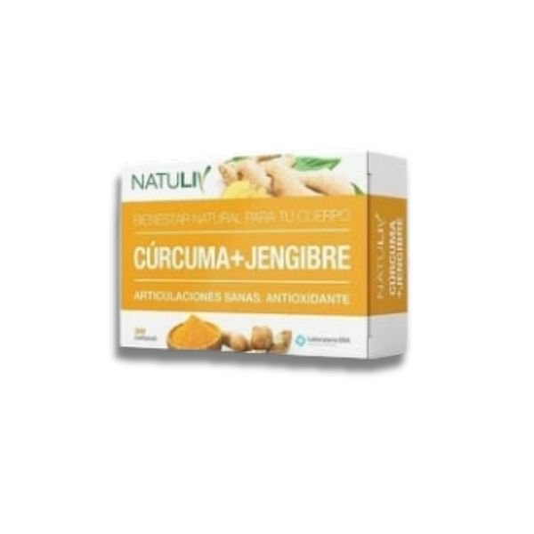 Curcuma + Jengibre X 30 Caps. Natuliv Con Vitamina C Sabor Sin sabor