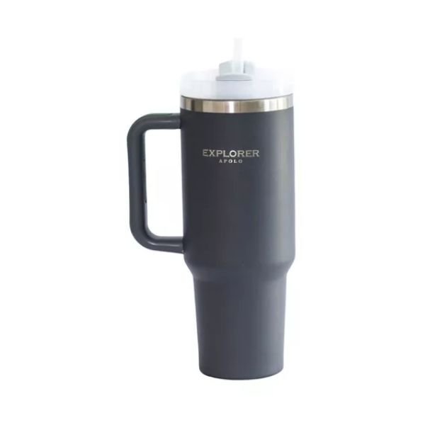 Vaso Térmico Quencher 1,18 Lts Explorer Apolo Acero Gris Osc